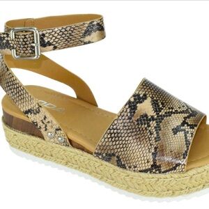 Soda Women Wedge Sandals Ankle Strap Flatform Espadrilles Platform TOPIC python